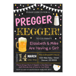 pregger kegger invitations