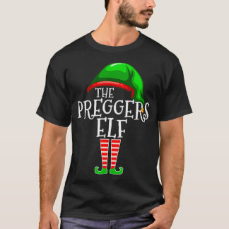 Preggers Elf Group Matching Family Christmas Gift  T-Shirt