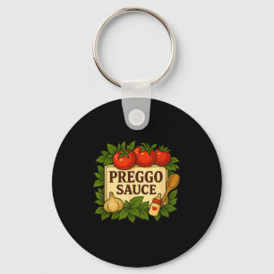 Preggo Sauce Costume Funny Pregnancy Announcement  Keychain