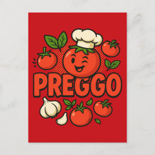 Preggo Sauce Costume Pregnancy Announcement Postcard