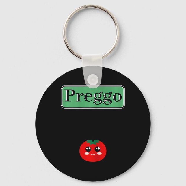 Preggo Sauce Funny Maternity Halloween Costume Tom Keychain (Front)