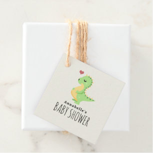 Preggosaurus Cute Dinosaur Baby shower Sticker Favour Tags