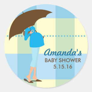 Preggy Mommy baby shower stickers