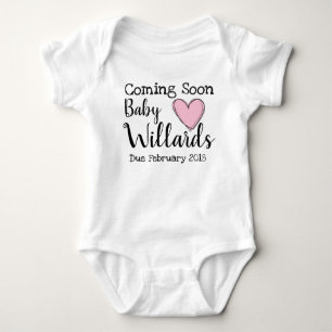 pregnancy annoucement baby bodysuit
