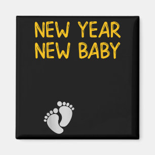 Pregnancy Announcemen - New Year New Baby  Magnet