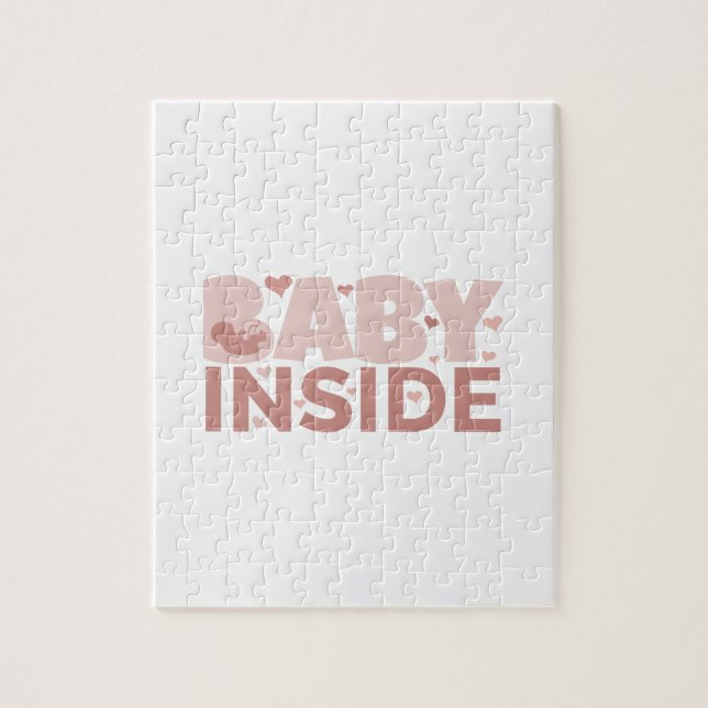 Pregnancy Announcement Baby Inside Fetus pregnant Jigsaw Puzzle (Vertical)