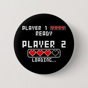 Pregnancy Announcement Baby Player 2 Loading 2 Inch Round Button