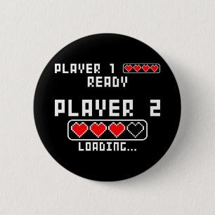 Pregnancy Announcement Baby Player 2 Loading Inch Round Button