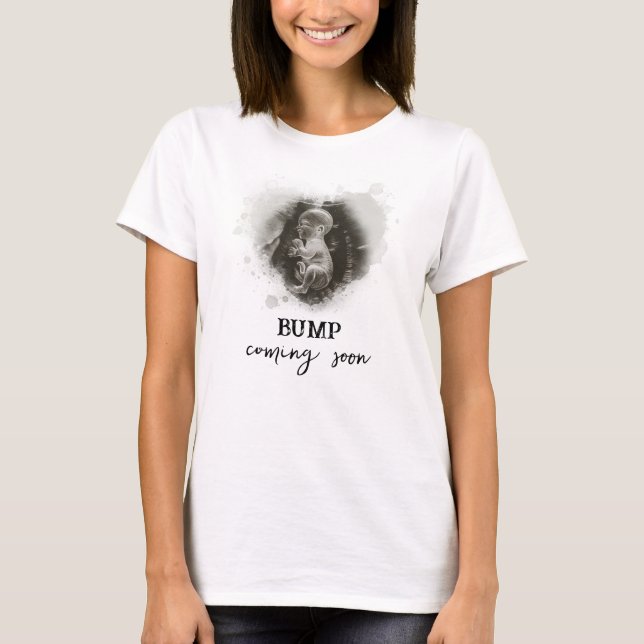 *~* Pregnancy Announcement Baby Pregnant  AP79  T-Shirt (Front)