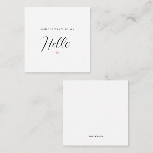 PREGNANCY ANNOUNCEMENT Baby Reveal Card (Front/Back)