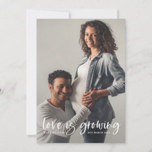 Pregnancy Announcement Card Love Is Growing