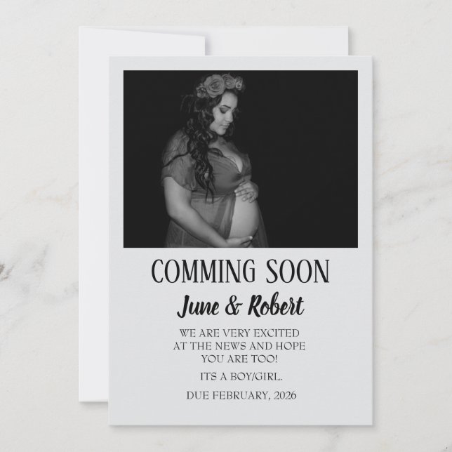 Pregnancy announcement cards (Front)