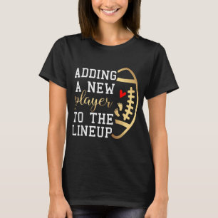 Pregnancy Announcement Football Thanksgiving Fall T-Shirt