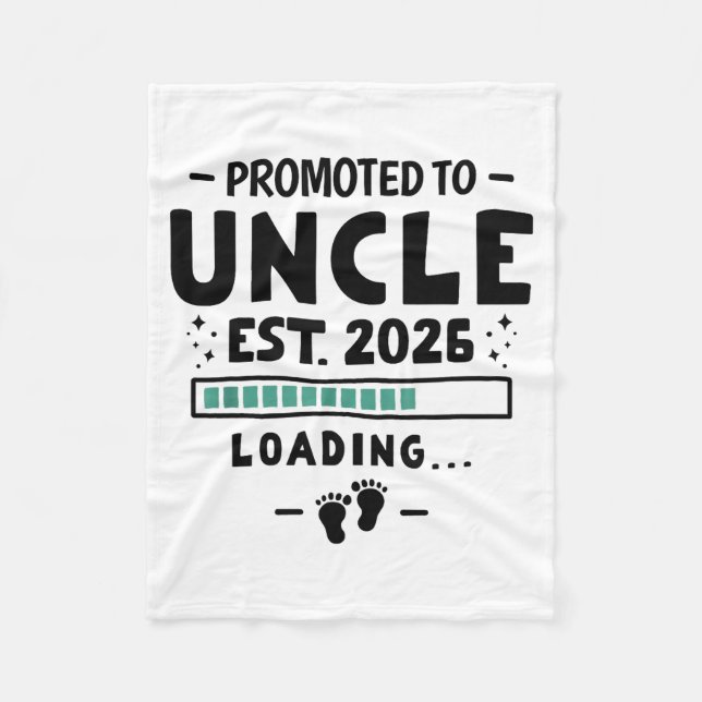 Pregnancy Announcement For Family Promoted To Uncl Fleece Blanket (Front)