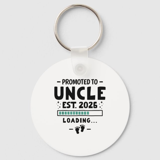 Pregnancy Announcement For Family Promoted To Uncl Keychain (Front)