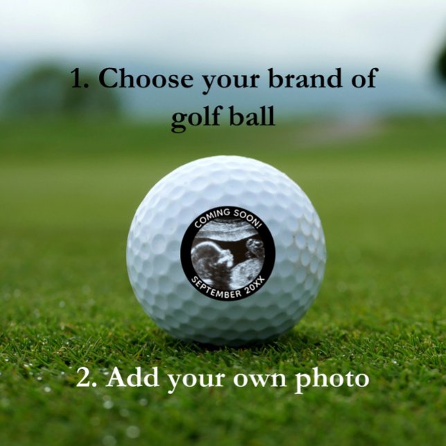 Pregnancy Announcement Gender Reveal Sonogram Golf Balls (Creator Uploaded)