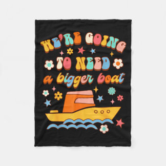 Pregnancy Announcement Going To Need A Bigger Boat Fleece Blanket