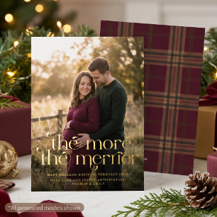 Pregnancy Announcement Gold Foil Christmas Card
