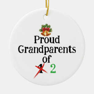 Pregnancy announcement Grandparents Ceramic Ornament