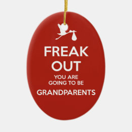 Pregnancy Announcement Grandparents Christmas Ceramic Ornament
