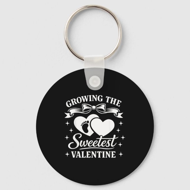 Pregnancy Announcement Growing The Sweetest Valent Keychain (Front)