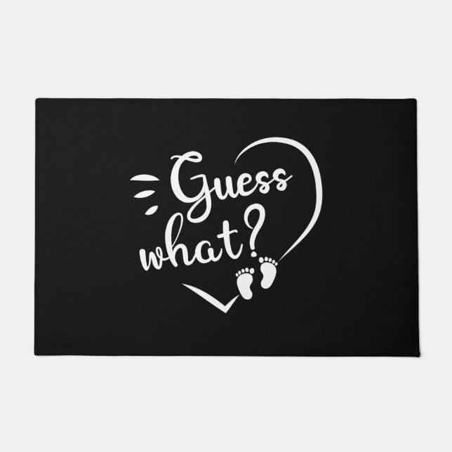 Pregnancy Announcement Guess What Doormat (Front)