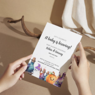 Pregnancy announcement Halloween Postcard