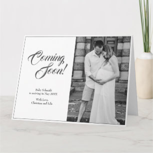 Pregnancy announcement in classic style