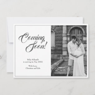 Pregnancy announcement in classic style
