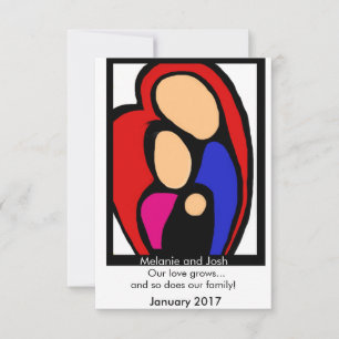 Pregnancy Announcement - Mom, Dad, Baby