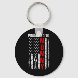 Pregnancy Announcement Mom Est 2025 Matching Patri Keychain