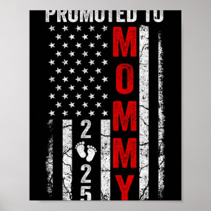 Pregnancy Announcement Mom Est 2025 Matching Patri Poster