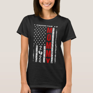 Pregnancy Announcement Mom Est 2025 Matching Patri T-Shirt