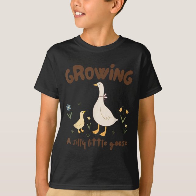 Pregnancy Announcement Mom Growing A Silly Little  T-Shirt (Front)