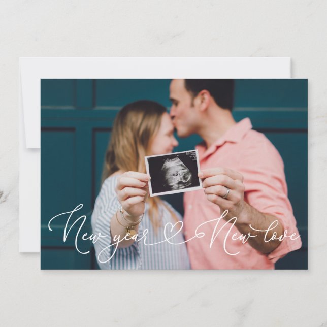 Pregnancy Announcement New Year New Love  (Front)