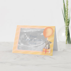 Pregnancy Announcement orange koala greeting card