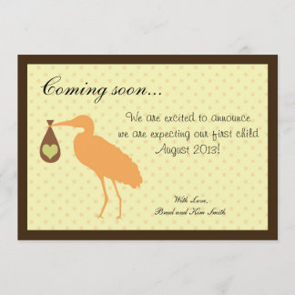 Pregnancy Announcement Personalized Stork