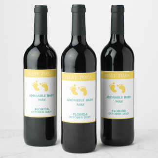Pregnancy Announcement Personalized Wine Label
