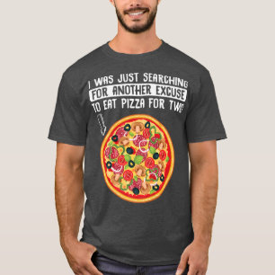 Pregnancy Announcement Pizza For Two Baby Belly Pr T-Shirt