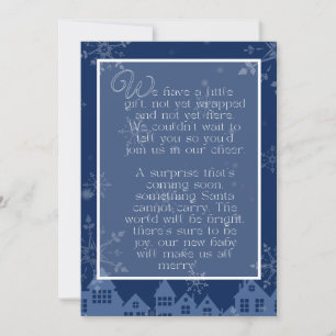 Pregnancy Announcement Poem Card   Holiday Theme