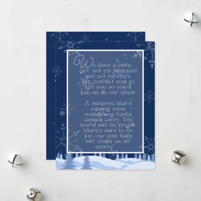 Pregnancy Announcement Poem | Flat Holiday Card (Front/Back In Situ)