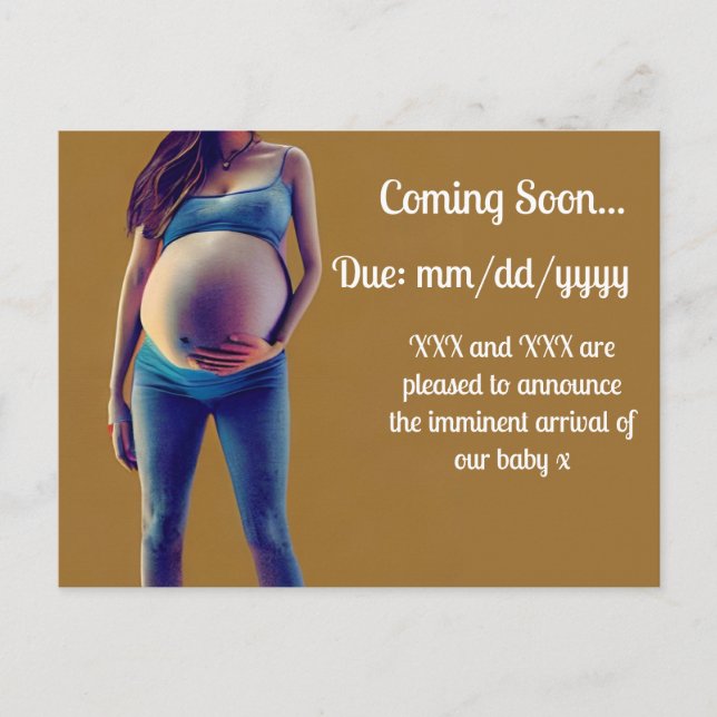 Pregnancy Announcement Postcard (Front)