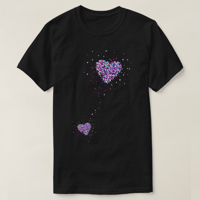 Pregnancy Announcement Pregnant Heart 1 T-Shirt (Design Front)
