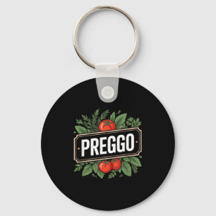 Pregnancy Announcement Prego Pasta Sauce Funny Pre Keychain