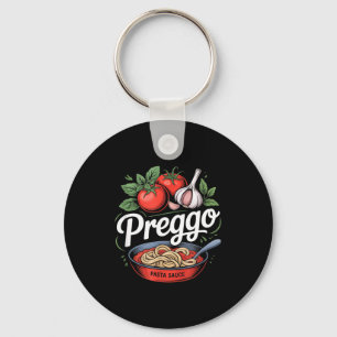 Pregnancy Announcement Prego Pasta Sauce Funny Pre Keychain