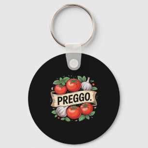 Pregnancy Announcement Prego Pasta Sauce Funny Pre Keychain
