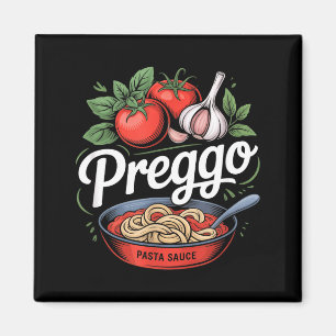 Pregnancy Announcement Prego Pasta Sauce Funny Pre Magnet