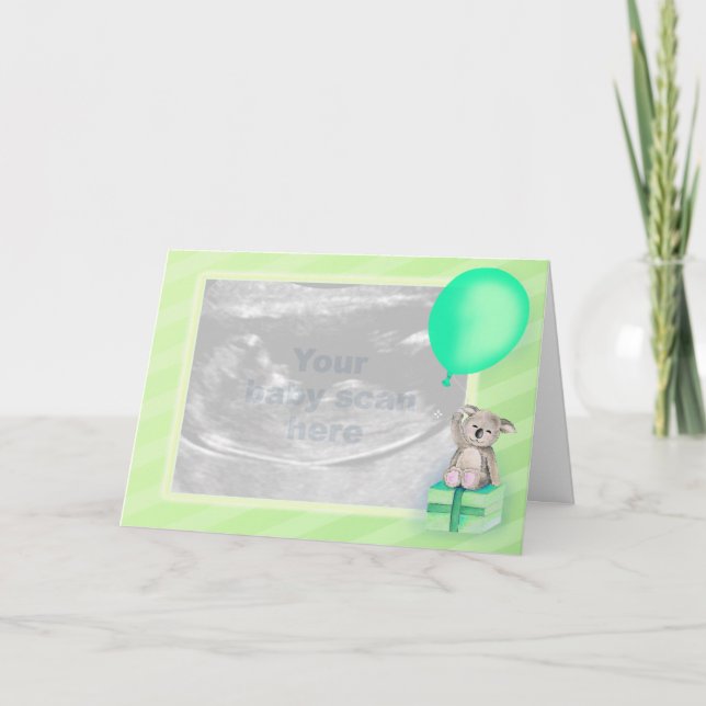 Pregnancy Announcement scan photo green card (Front)
