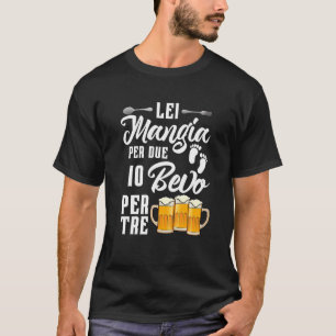 Pregnancy Announcement  She Eats For Two I Drink F T-Shirt