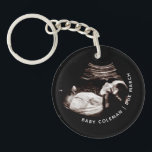 Pregnancy Announcement Sonogram New Arrival Photo Keychain<br><div class="desc">Upload your sonogram picture and personalize with your due date and name</div>